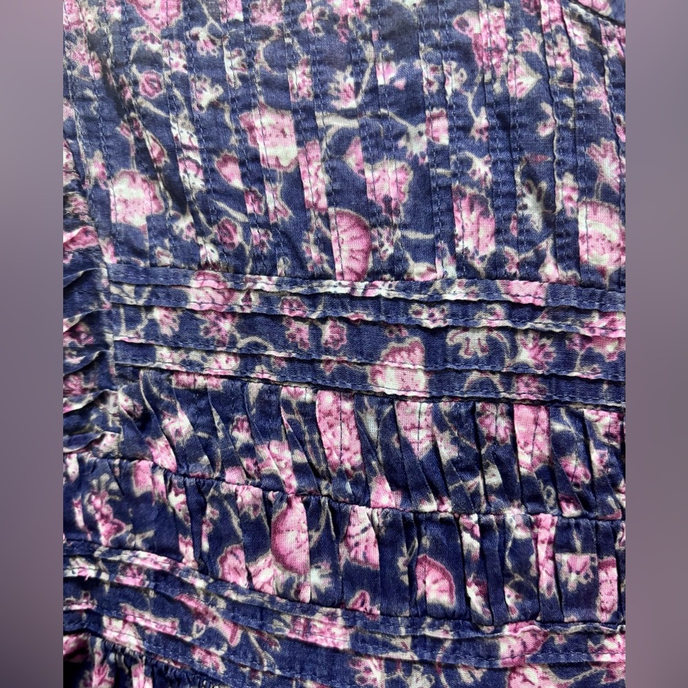 Isabel Marant Laila Gathered Floral Print Blouse - Picture 7 of 10